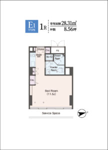 ウェリスアーバン品川　間取り