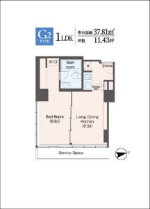 ウェリスアーバン品川　間取り