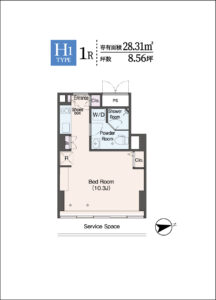 ウェリスアーバン品川　間取り