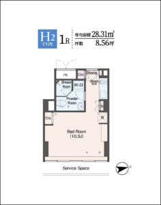 ウェリスアーバン品川　間取り